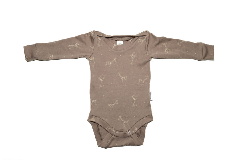 GIRAFFE - Zimné detské rastúce merino body s dlhým rukávom